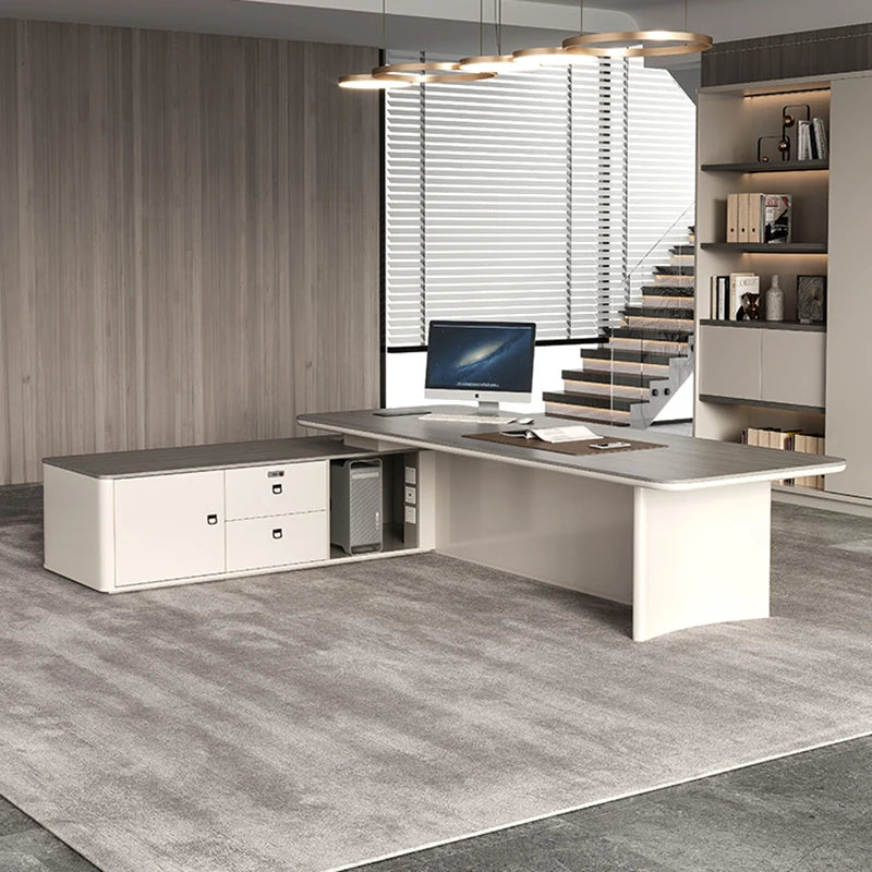 Storage Office Desk Standing Monitor Study Executive Makeup Student Desktop Electric Executive Scrivania Tavolo Home Furniture