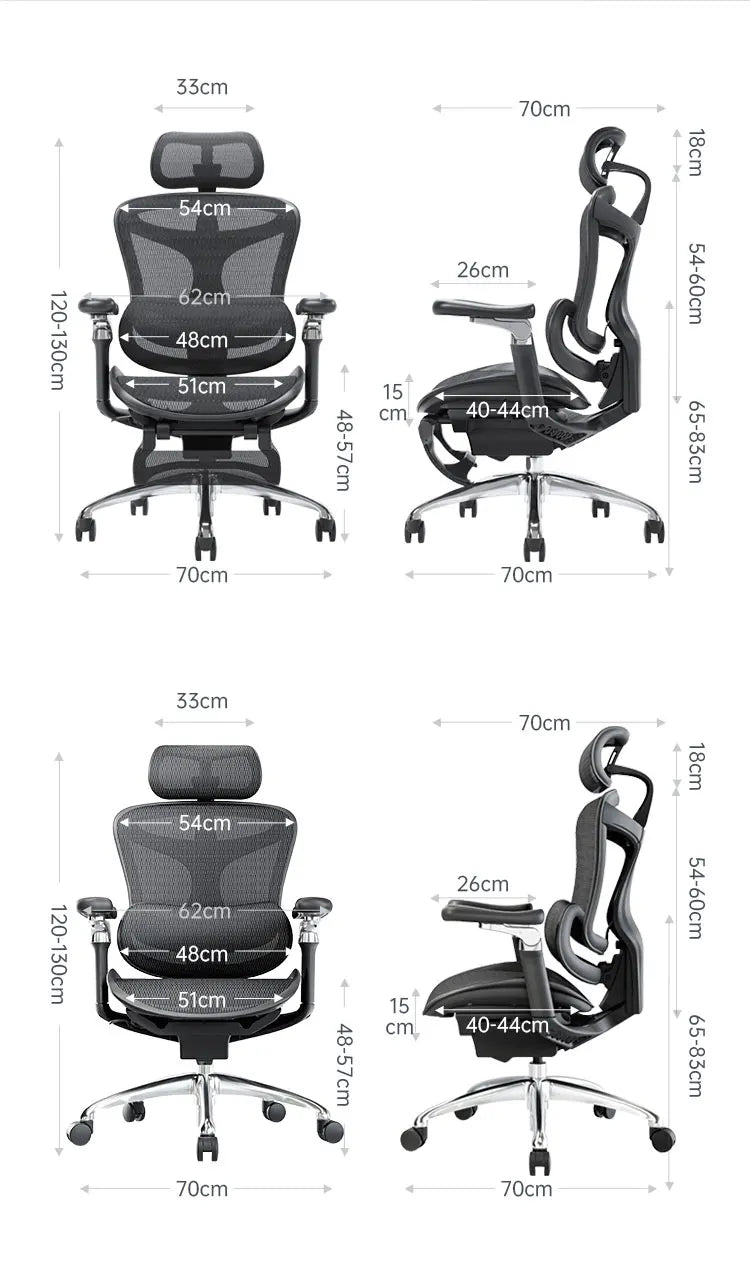 Sihoo A3 High Quality Back Mesh Fabric Swivel Computer Desk Chair Luxury Ergonomic Gray Office Chairs With Headrest