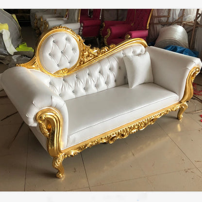 Hot recommend Luxury wedding royal loveseat sofa bride and groom throne chair