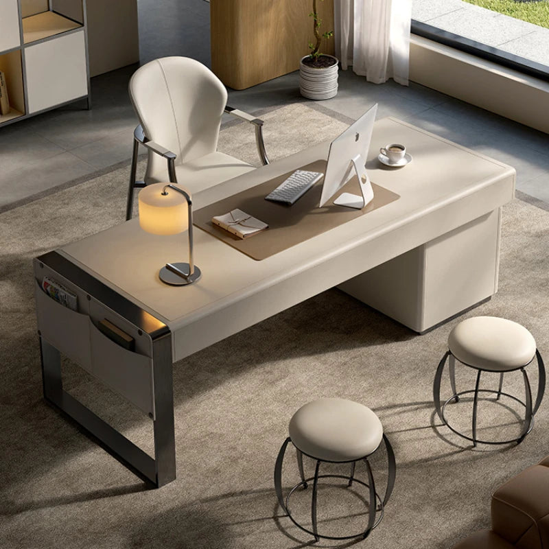 Computer Executive Office Desks Reception Wood Modern Writing Office Desks Luxury Meeting Tablo Oficina Office Furniture WN50OD