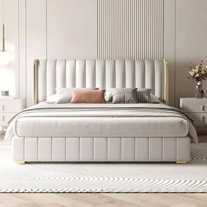 Aesthetic Nordic Double Bed Headboard Glamorous King Size Twin Bed Princes Modern Platform Sleeping Letto Matrimoniale Furniture