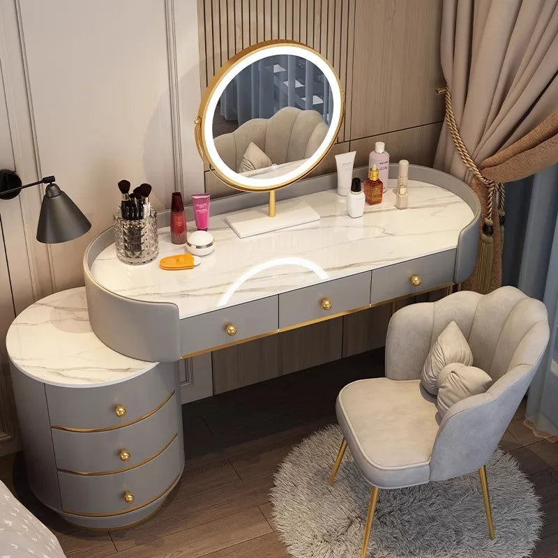 Light Luxury Dresser Master Bedroom 2024 New Modern Simple Small Apartment Makeup Table Storage Cabinet One Interior Decoration