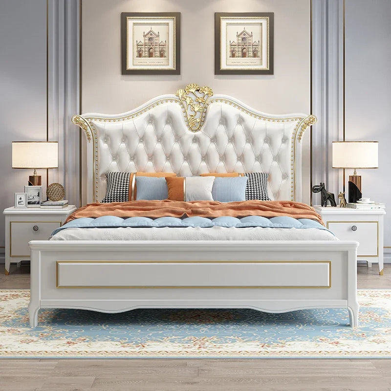 Modern Soft European Double Bed Designer Luxury Headboards Modular Double Bed King Human Meubles De Chambre Nordic Furniture