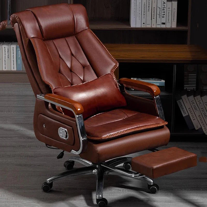 Recliner Gaming Chair Computer Vanity Luxury Designer Arm Office Chair Lounge Barber Leather Silla De Oficina Salon Furniture