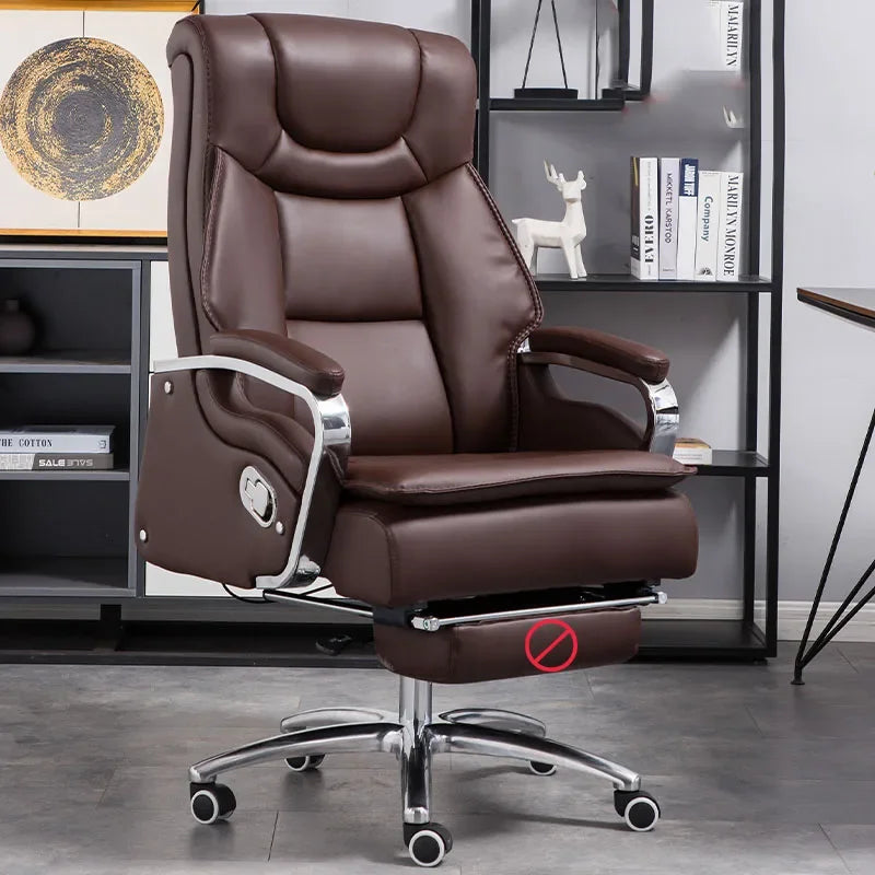 Fancy Luxairy Rotating Office Chair Leather Olive Drab Lounge Ergonomic Office Chair Nordic High Back Cadeiras Salon Furniture