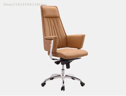 Computer Office Chair Home Comfortable Office Meeting Room Lifting Chair Leather Reclining Boss Backrest Swivel Chair