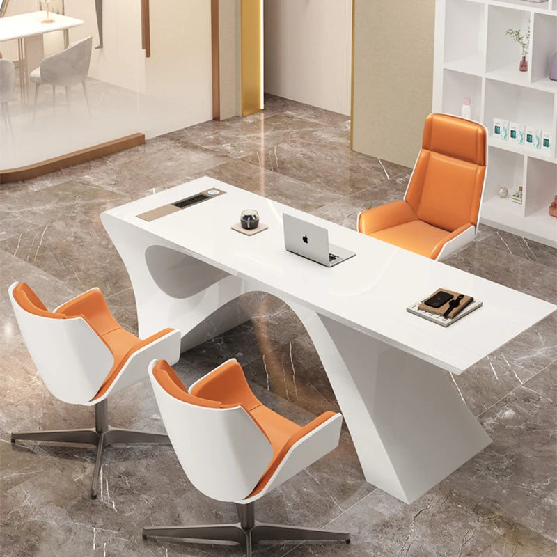 Executive Storage Office Desk European Floor Bookshelf Sets Computer Desks Standing Desktop Mesa De Escritorio Modern Furniture