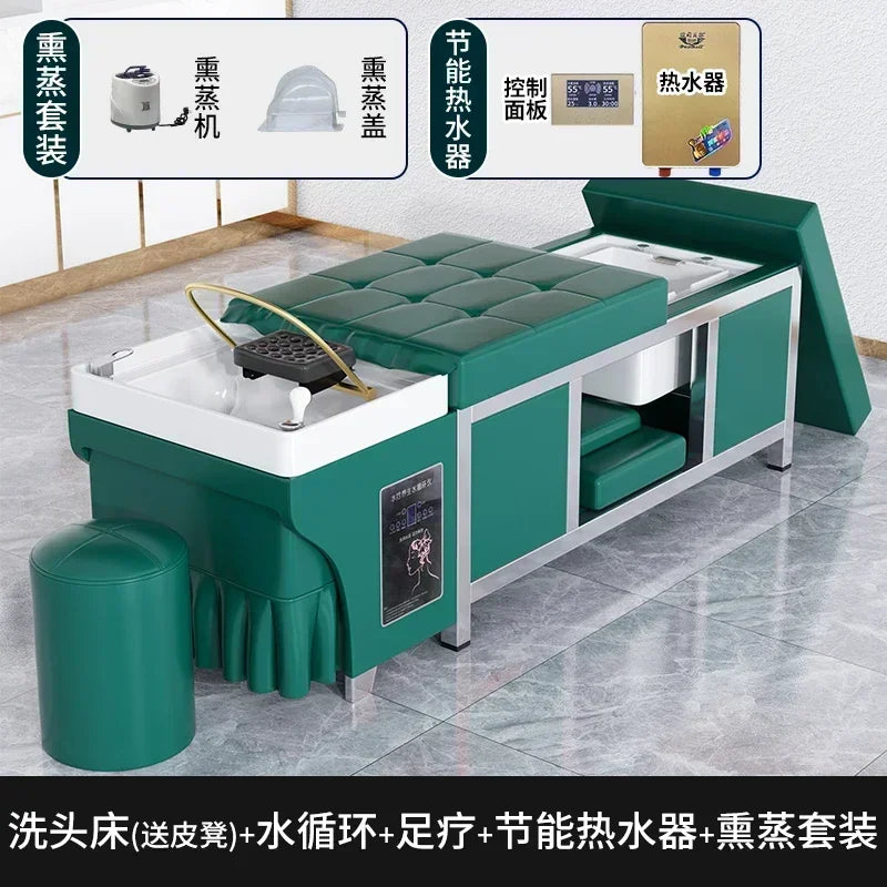 Foot Basin Japanese Hair Washing Bed Comfort Massage Luxury Head Spa Shampoo Chair Salon Behandelstoel Salon Equipment MQ50XF