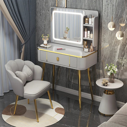 Comfortable Girl Vanity Table Light Cheapbeauty Speaker Cosmetics Tall Luxury Dressing Table White Penteadeira Chinese Furniture