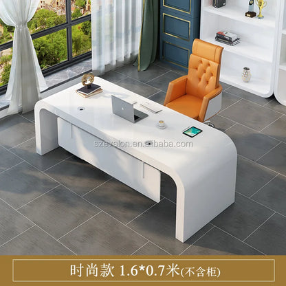 Foshan Wholesale Sale OEM Customized Wood Style Modern Office Furniture Wooden Executive Desk Office Table Design