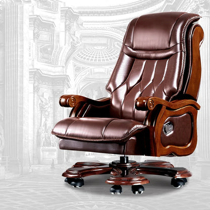 Leather Recliner Office Chair Ergonomic Mobile Nordic Office Chair Floor Designer Sillas De Oficina Office Furniture LQQ25XP