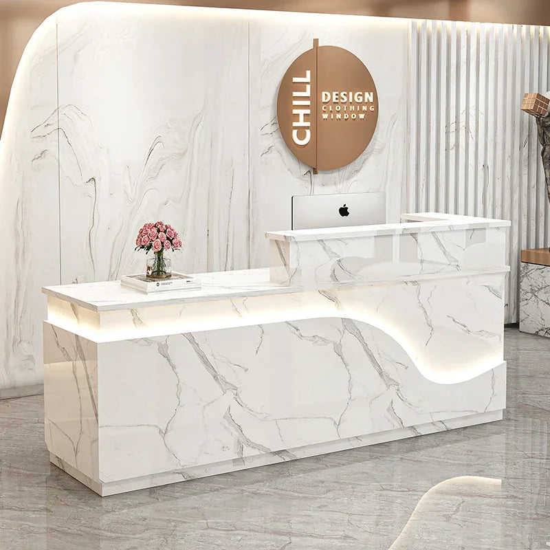 Vanity Mobile Reception Desks Counter Study Shop Gigant Front Desk European Information Recepcion Mostrador Luxury Furniture