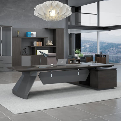 Executive Conference Office Desk Reception Dark Legs Shelf Computer Desks Living Room Drawers Mesa De Escritorio Home Furniture