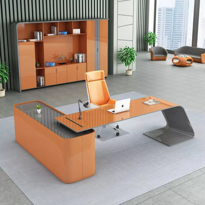 2024 Stock Modern Design Small Executive Office Desk CEO Office Table At Manager Boss Office Desk Commercial Furniture