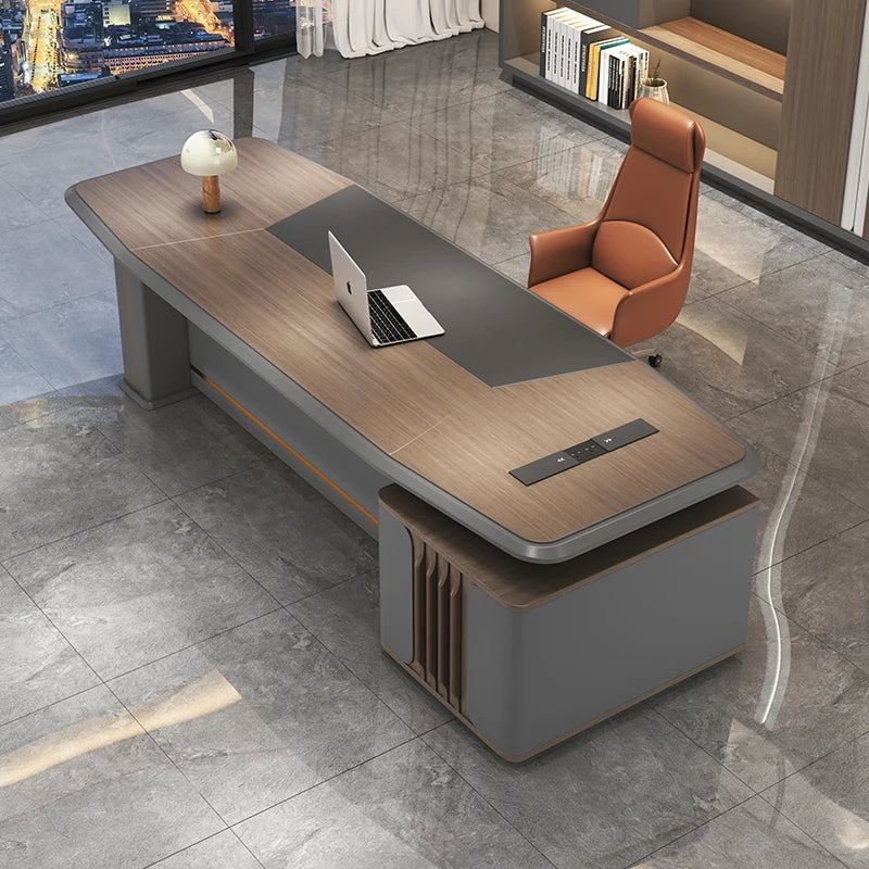 Modern Computer Desks Executive Workflow Extender Long Desktop Desk Table Luxury Sedentary Table Ordinateur Office Furniture