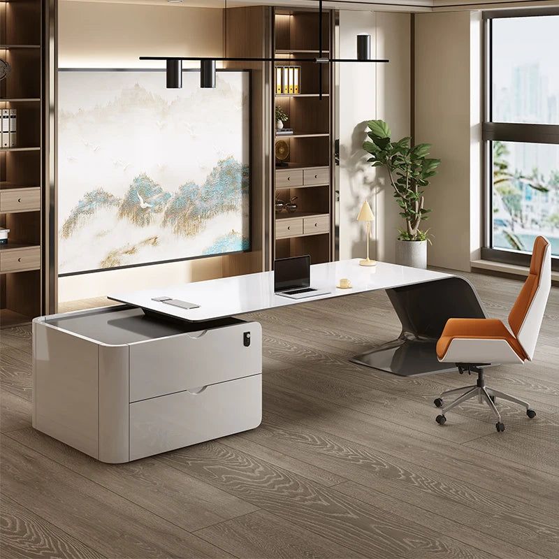 Executive Storage Office Desks Boss Workstation Minimalist Designer L Shaped Office Desk Modern Mesas De Escritorio Furnitures