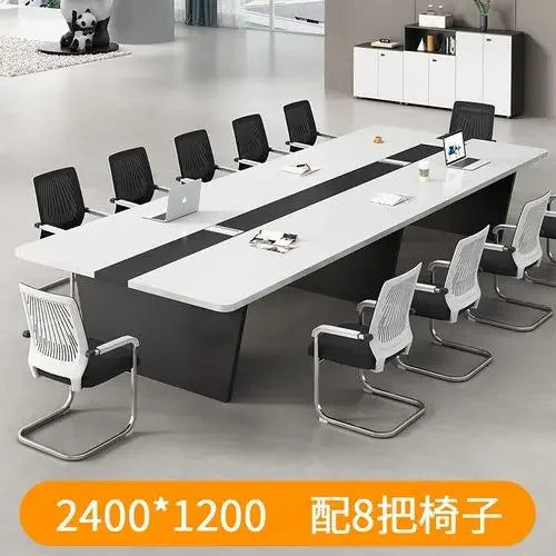 Conference table, long table, simple modern training table for 10 people, negotiation table, conference room,