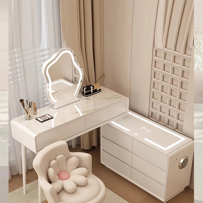 Full Length Dressing Table Modern Storage Bedroom Set Makeup Vanity Dresser Mirrors Nightstands Penteadeira Bedroom Furnitures