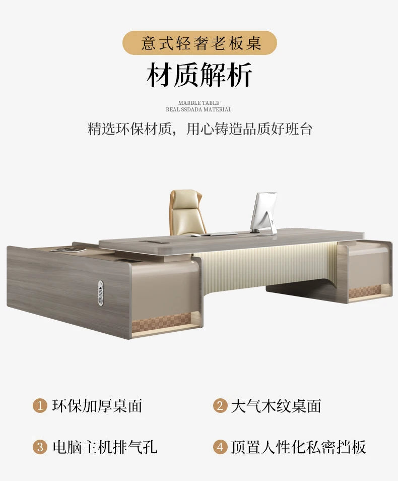 Wide Organiser Computer Desk Modern Luxury Drawers Executive Office Desks Portable Laptop Mesa Para Compuatador Office Furniture