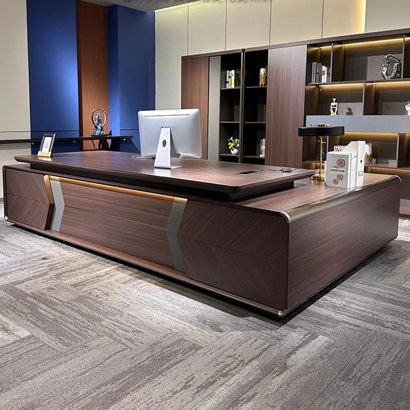 Executive Drawers Office Desks Storage Reception Computer Corner Workstation Meeting Modern Scrivania Con Cassetti Furniture