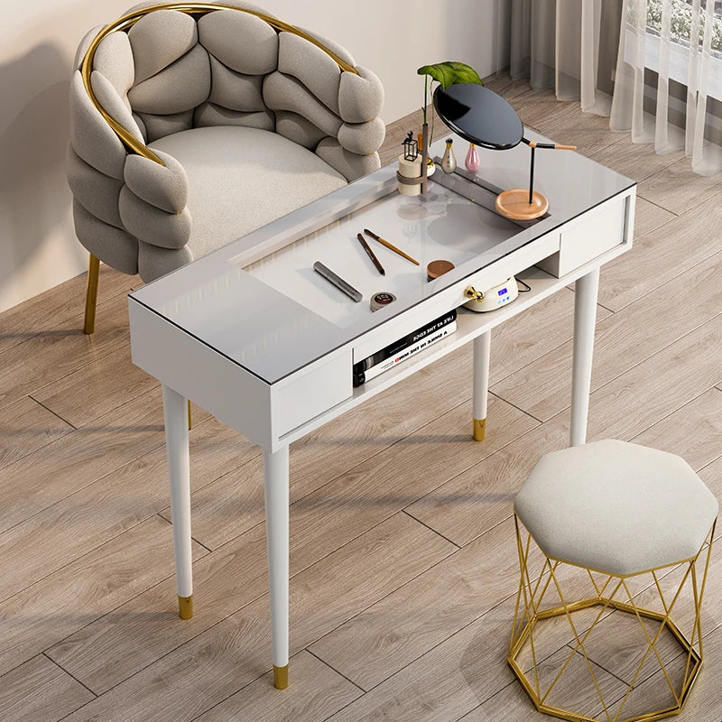 Accessories Kawaii Nail Table Desk Workstation Vacuum Makeup Nail Table Designer Cleaner Tavolo Per Unghie Salon Furniture