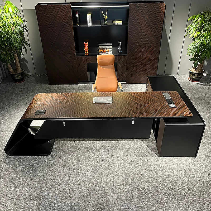 office table desk luxury white manager desk bureau business Desk Office Chairs And Tables Furniture executive