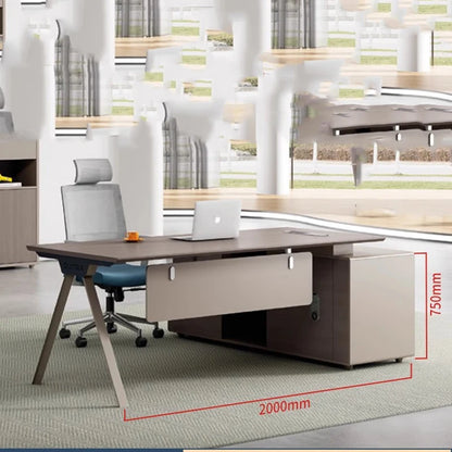 Workbench Office Desk Coffee Writing Mat Modern Desk Workflow Executive Conference Shaped Scrivania Angolare Office Furniture