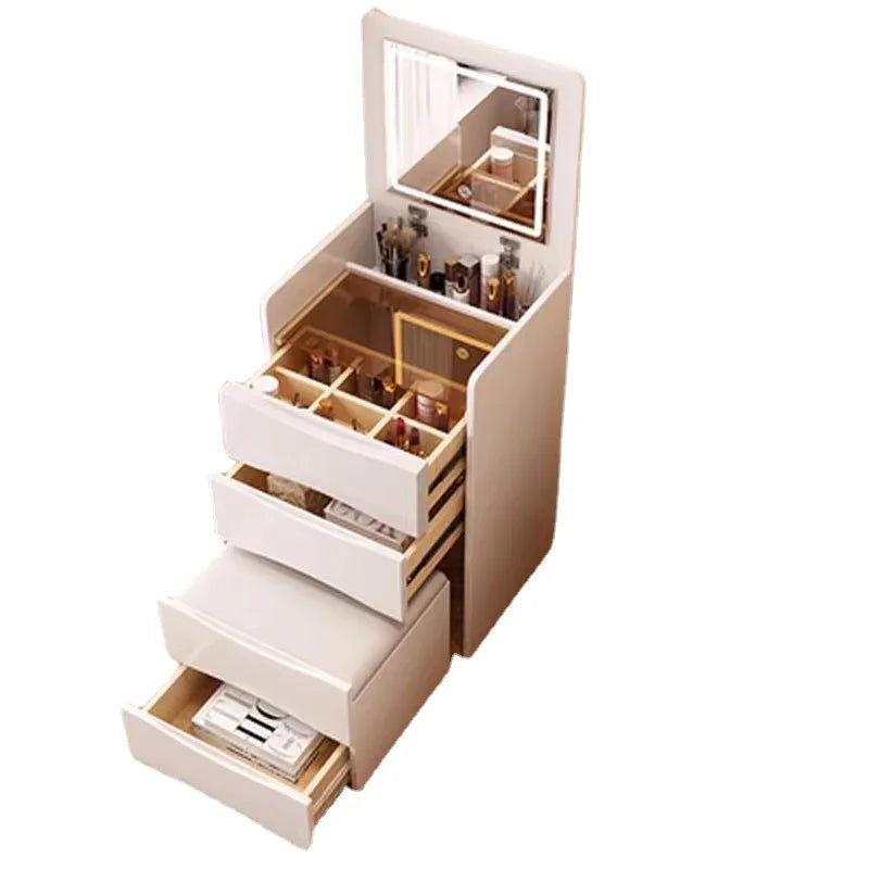 Internet Celebrity Cream Style Dressing Table, Modern Simple Multi-functional Dressing Table, Including Dressing Stool