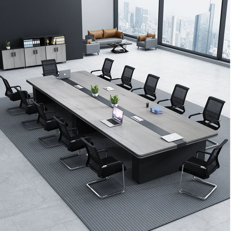 Thickened conference table and chair combination simple modern conference room rectangular desk long desk negotiation table