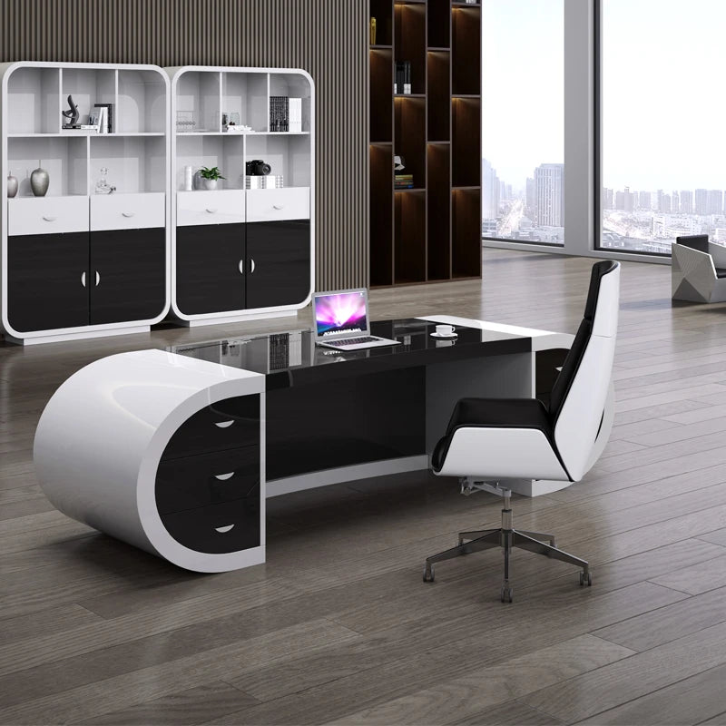 Fashionable furniture painted boss desk office desk simple modern executive office desk and chair