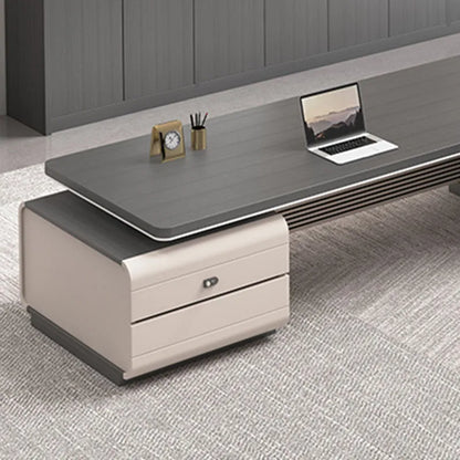 Computer Work Office Desk Simple Modern Drawers Storage Desktop L Shape Executive Office Table Luxury Bureau Meuble Furniture