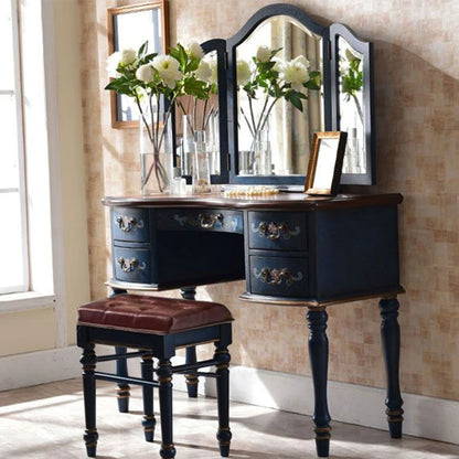 Storage European Dressing Table Mirror Women Wood Black Dressing Table Makeup Corner Toaletka Dla Dziewczynek Furniture Sets