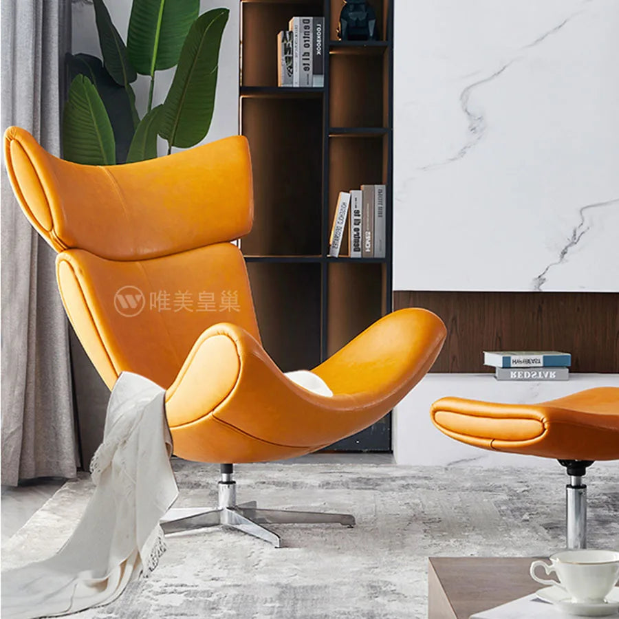 Modern Living Room Chairs Bedrooms Apartment Leather Nordic Living Room Chairs Luxurie Ottoman Brown Confort Arredamento Sofas