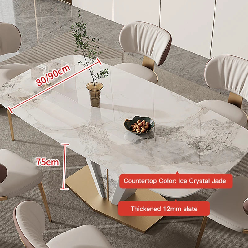 Center Luxury Dining Tables Chair Combination Small Apartment Modern Simple Dining Tables Marble Mesa Comedor Home Furniture