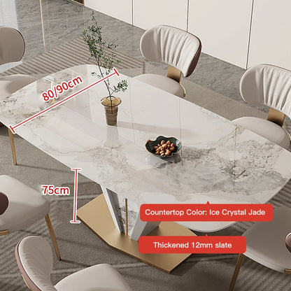 Center Luxury Dining Tables Chair Combination Small Apartment Modern Simple Dining Tables Marble Mesa Comedor Home Furniture