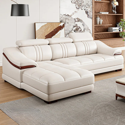 Nordic Luxury Fancy Sofas Genuine Leather Designer Reclining Lounge Sofa Loveseat White Sofy Do Salonu Apartment Furniture