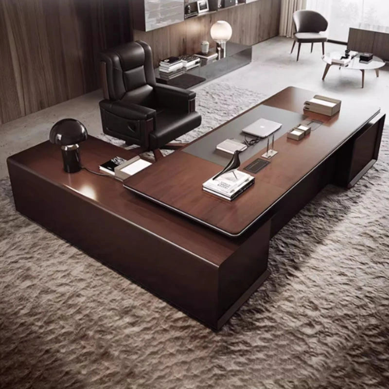 Work Luxury Office Desks Solid Wood Drawers Executive L Shaped Office Desks Writing Escritorios De Oficina Home Furnitures