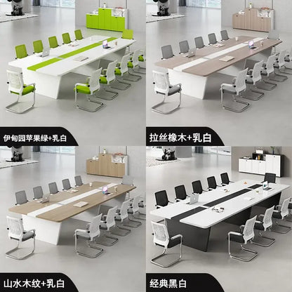 Conference table, long table, simple modern training table for 10 people, negotiation table, conference room,