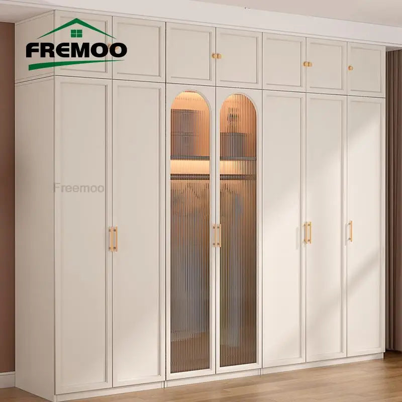 Luxury Closet For Clothes Bedroom Furniture Wardrobes In White Multi-Space Storage Locker With Drawers Home Furniture Cabinet