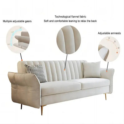 Hot selling luxury Nordic style easy to install pure natural formal-free folding sofa sofa bed