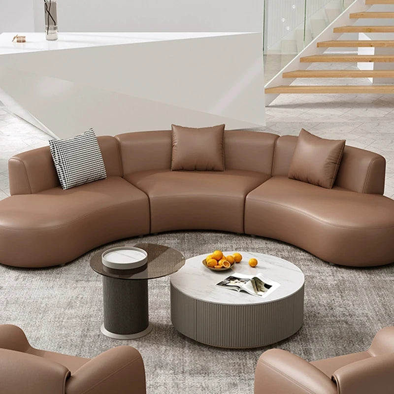 Adults Leather Sofa Back Cushion Vintage Grande Office Sectional Support Style Room Simple Sofa Design Fauteuil Round Furniture