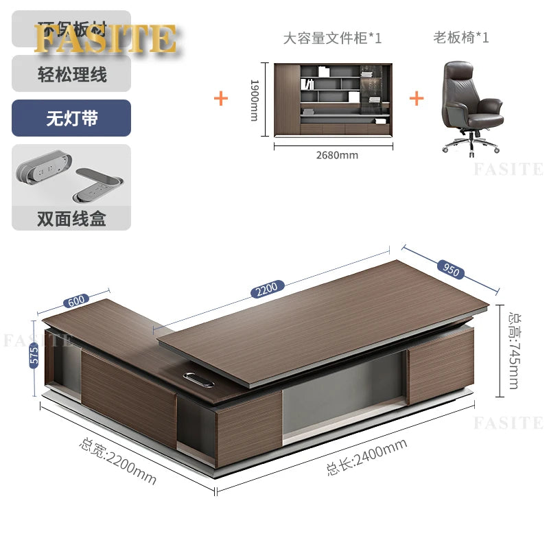 Standing Computer Desk Gaming Organizer Executive Reception Study Office Desk Corner Writing Compuatador Furniture