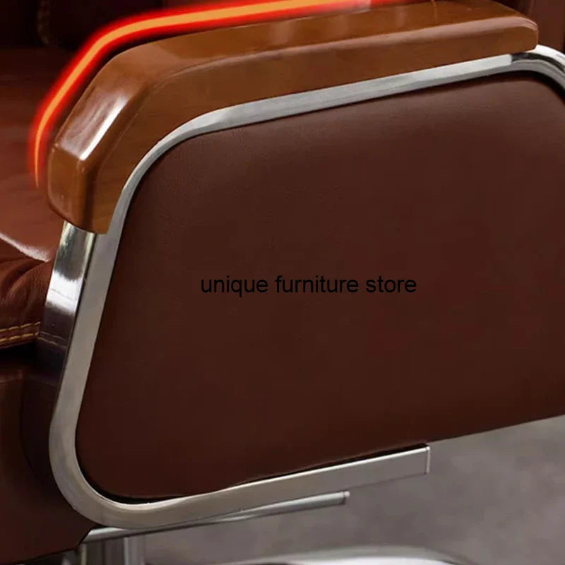 Design Floor Massage Chair Computer Leather Executive Wheels Working Office Chair Revolving Leisure Chaises Office Furniture