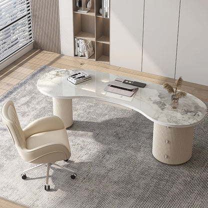 Reception Executive Office Desk Modern Writing Gaming White Computer Table Console Meeting Schreibtisch Media Console Furniture