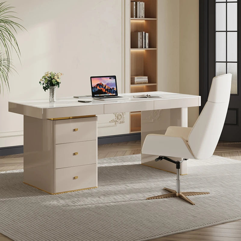 Executive Computer Office Desks Reception Wood Modern Writing Office Desks Luxury Meeting Tafel Oficina Office Furniture WN50OD