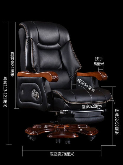 Luxurious Design Office Chair Leather Massage Work High Gaming Chair Executive Bedroom Sillas De Oficina Office Furniture Soft