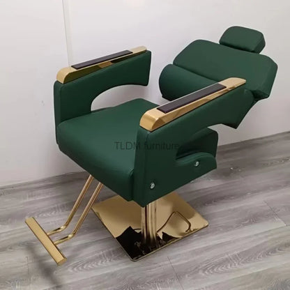 Comfort Recliner Barber Chairs Handrail Dentist Workshop Adjustable Barber Chairs Equipment Hairdresser Cadeira Furniture QF50BC