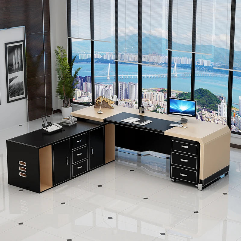 Computer Executive Office Desks Desktop Storage Meeting Drawers Workstation Executive Computer Scrivania Cameretta Furniture