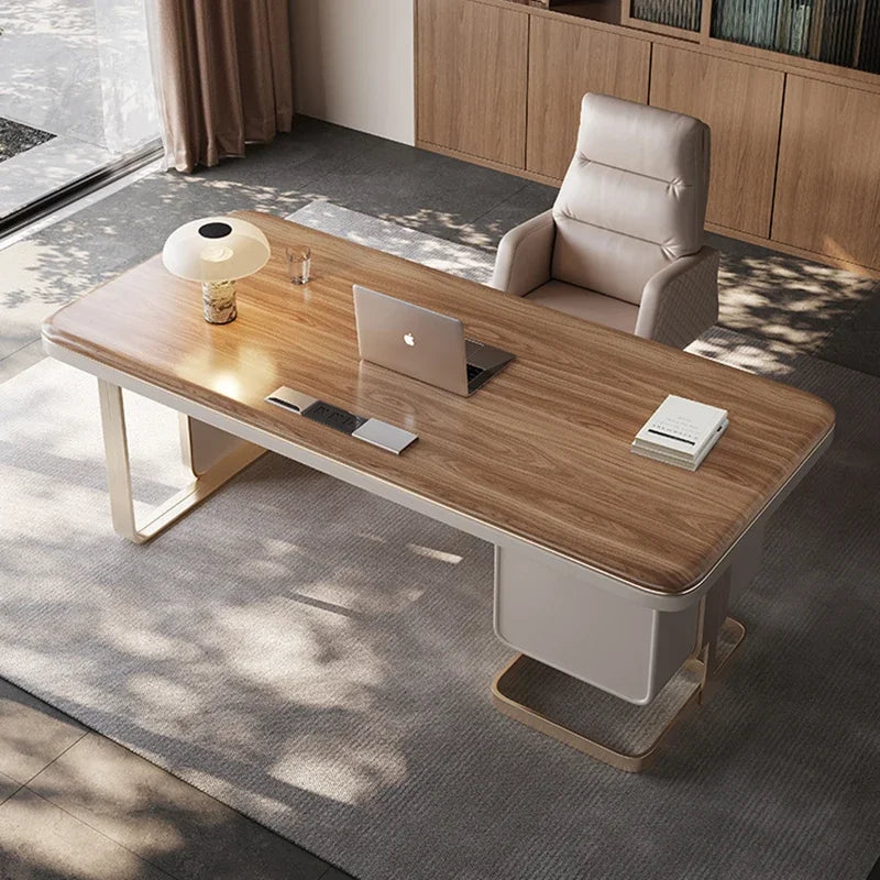 Solid Wood Office Desk Luxury Modern Home Designer Home Nordic Study Computer Desk Work Work Mesa Office Furniture Executive