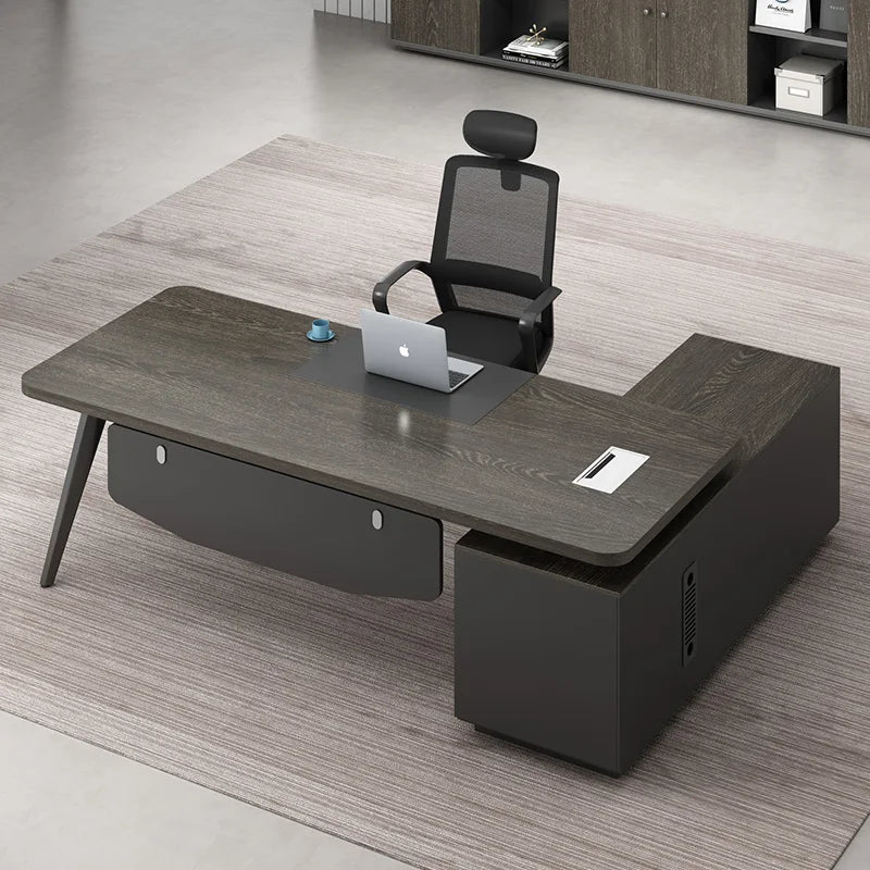 Simple Table Desk Vanity Makeup Standing L Shaped Luxury Shelf Writing Desktop Executive Meuble Bureau Office Meeting Gaming